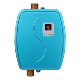 Chauffe-eau électrique sans réservoir, mini-chauffe-eau instantané 220V 3000W avec bouton tactile