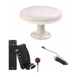 Pack Antarion Antenne tnt Omnidirectionnelle 360° + Récepteur tnt + Cordon allume cigare - Blanc