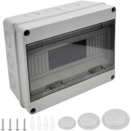 Boîtier électrique étanche extérieur monobloc IP65, 12 modules, surface en plastique abs IP65,