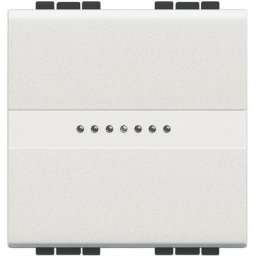 Bticino - Interrupteur axial Livinglight 16A borne automatique 2 modules Blanc N4053M2AN