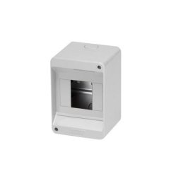 Boîtier protégé sans porte avec parois perforées 4 modules préparés pour loger des bandes IP40