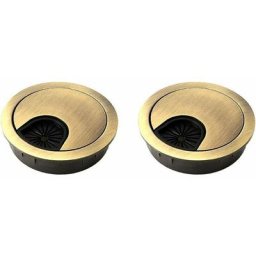2 Pièces Passe Cable Noble 60 mm Couvercle du Trou de Câble pour Bureaux, Bureaux et Plans de