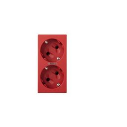 Double Prise Schuko Cut 500 cima Led Rouge Simon