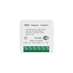 Module Interrupteur WiFi Mini Compatible avec Interrupteur Conventionnel Blanc - Blanc