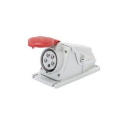 Gewiss - Fixe Base Murale 90° Connexion Vissée 3P+N+T 16A 380-415V 50-60Hz 6h Rouge IP44