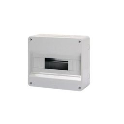Boîtier protégé sans porte avec parois perforées 12 + 1 module préparé pour loger des bandes IP40