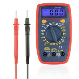 BSR - Multimètre Numérique 1999 Portable Multi Testeur avec Fils de Test Mini Voltmètre Ampèremètre