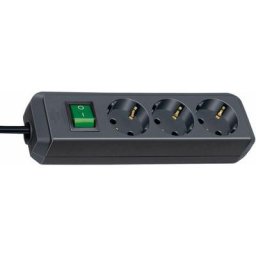 Brennenstuhl - eco-line, 3-PRISES avec interrupteur 3M (noir) 1152300400