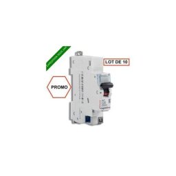 Lot de 10 // Legrand DNX3 Disjoncteur 20A auto ph+n courbe c 4.5kA 230V - 406784