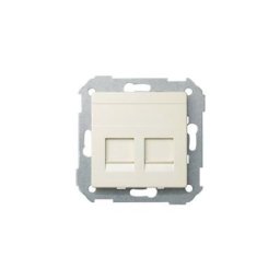 Cache ordinateur 2 prises RJ45 ivoire Simon 82006-31