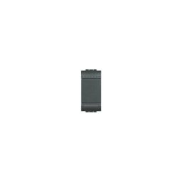 Bouton poussoir 1 pôle no 10A avec 1 module living de couleur anthracite Bticino