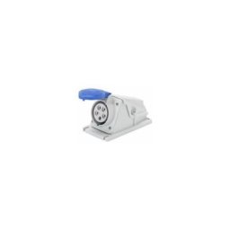 Gewiss - Socle Mural Fixe 90° Connexion Vissée 2P+T 16A 200-250V 50-60Hz 9h Bleu IP44