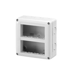 Gewiss - Conteneur protégé avec 4x4 modules gris ral 7035 adapté aux appareils IP40