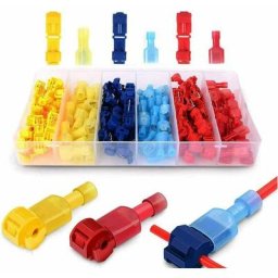 120Pcs t tap Connector Cosse Electriques, Connecteur Rapide Pour Connexion de Fil de Voiture Moto
