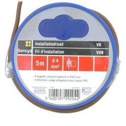 Fil électrique Sencys vob 4 mm² - Brun - 5 m - Brun