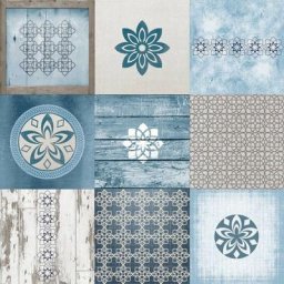 1001kdo Hygiene&beaute - Nappe Toile cirée au mètre Polka Bleu