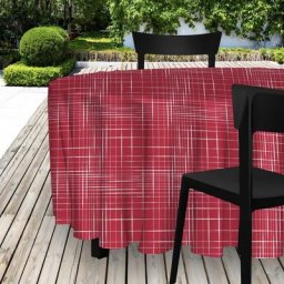 Nappe toile cirée ronde D.160 cm burny rouge - Rouge