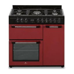 Cuisiniere piano gaz 3 fours électriques Continental Edison CECP903FBXD 5 feux - Bordeaux - Largeur