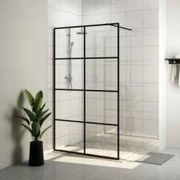 Paroi de douche salle de bain - Moderne Paroi de douche avec verre ESG transparent 115x195 cm Noir