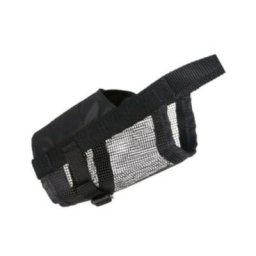 Muselière avec maille, en polyester s-m, noir