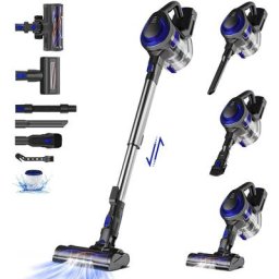 Aspirateur Balai Sans Fil 36000pa Puissant 4 en 1,50 Min Autonomie Aspirateur Balai 250W avec