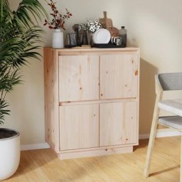 Buffet De Cuisine Buffet bas - Meuble de rangement - 60x34x75 cm Bois massif de pin