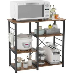 Tagère Four à Micro-Ondes Rack Cuisine étagère Etagères de Cuisine Meuble Rangement Desserte de