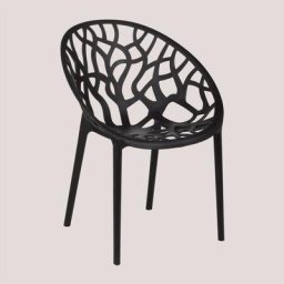 Lot de 4 Chaises Empilables Ores Sklum Noir - Noir