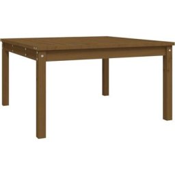 Table de jardin marron miel 82,5x82,5x45 cm bois massif de pin vidaXL - Pin marron miel
