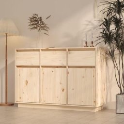 Buffet Bahut | Meuble de rangement Commode 110x34x75 cm Bois massif de pin 78454 - Brun