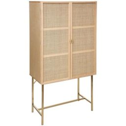 Buffet haut Rayo 2 portes cannage Atmosphera créateur d'intérieur - Beige