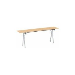 Table de formation pliante plateau hêtre l 200 x p 40 cm - piétement aluminium - Maxiburo