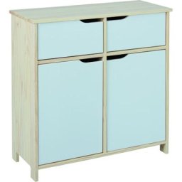 Giese Commode, 2 portes, 2 tiroirs, Milkyskin, blanc. - Blanc
