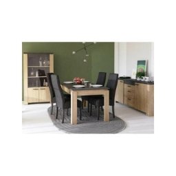Salle à manger complète Chêne et Béton - stinau - Table de repas : l 170 x l 90 x h 77 cm Buffet :
