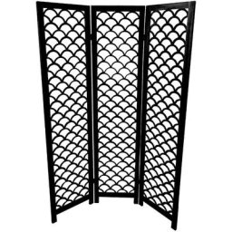 Paravent en bois Kapalua 2x120x170cm 7house Noir