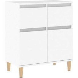 Buffet Commode Armoire Luxueux, pour Salon Chambre Entrée Cuisine, Blanc 60x35x70 cm Bois