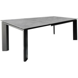 Table extensible 140/200 cm en céramique gris clair béton - matrix