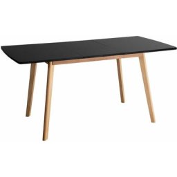 Table extensible helga 120 / 160cm noire - black