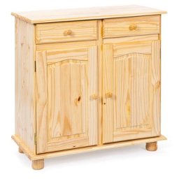 Pamer Buffet 2 tiroirs, 2 portes, teinte naturelle. - Naturelle