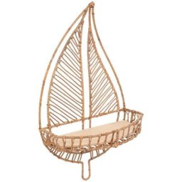 Tagère murale Palm 45x25 beige en rotin Atmosphera créateur d'intérieur - Beige
