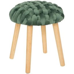 Tabouret d appoint Jade - bois et hévéa - vert jade Atmosphera créateur d'intérieur - Vert jade