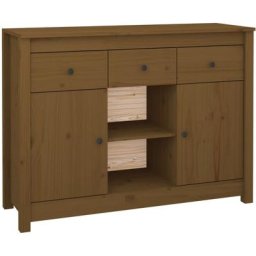Buffet Marron miel 100x35x74,5 cm Bois massif de pin Vidaxl marron miel