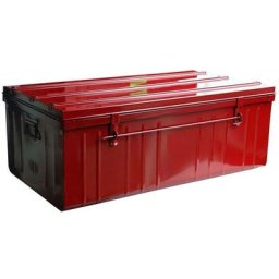 Pierre Henry - Malle de rangement en métal rouge 225 litres - Rouge