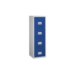 Classeur monobloc 4 tiroirs - gris bleu - Bleu