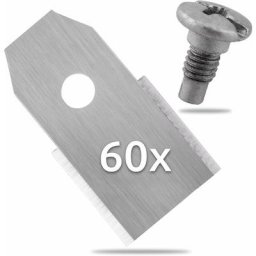 Sktooy - 60x Lames de Rechange en Acier Inoxydable Compatible avec Husqvarna Gardena McCulloch Rob