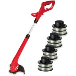 Grizzly Tools - coupe bordure électrique et 3500, 350 w, diamètre de coupe 25 cm, avec 4 bobines à