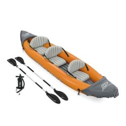 Kayak Gonflable pour 3 Personnes Bestway Hydro Force Rapid 381x100x44 cm avec 2 Pagaies en