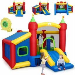 Château Gonflable Multifonctions Toboggan Fosse à Balle Kit de Réparation Sac Intérieur/Extérieur