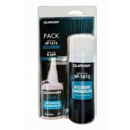 Quiadsa - Kit colle cyanoacrylate + activateur B-689+SP-1612 Bois rétractable spécial B-689+SP-1612
