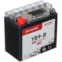 Batterie moto YB9-B 9Ah Gel Accurat 12V 90A 137 x 76 x 134 mm Quad